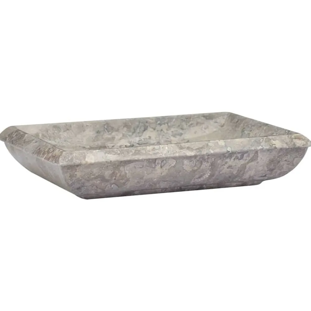 vidaXL Lavabo mármol 50x35x10 cm Gris Online