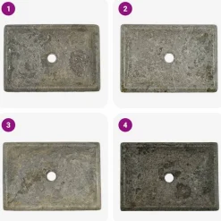 vidaXL Lavabo mármol 50x35x10 cm Gris Online