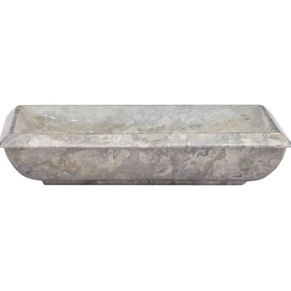 vidaXL Lavabo mármol 50x35x10 cm Gris Online