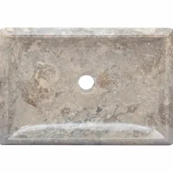 vidaXL Lavabo mármol 50x35x10 cm Gris Online