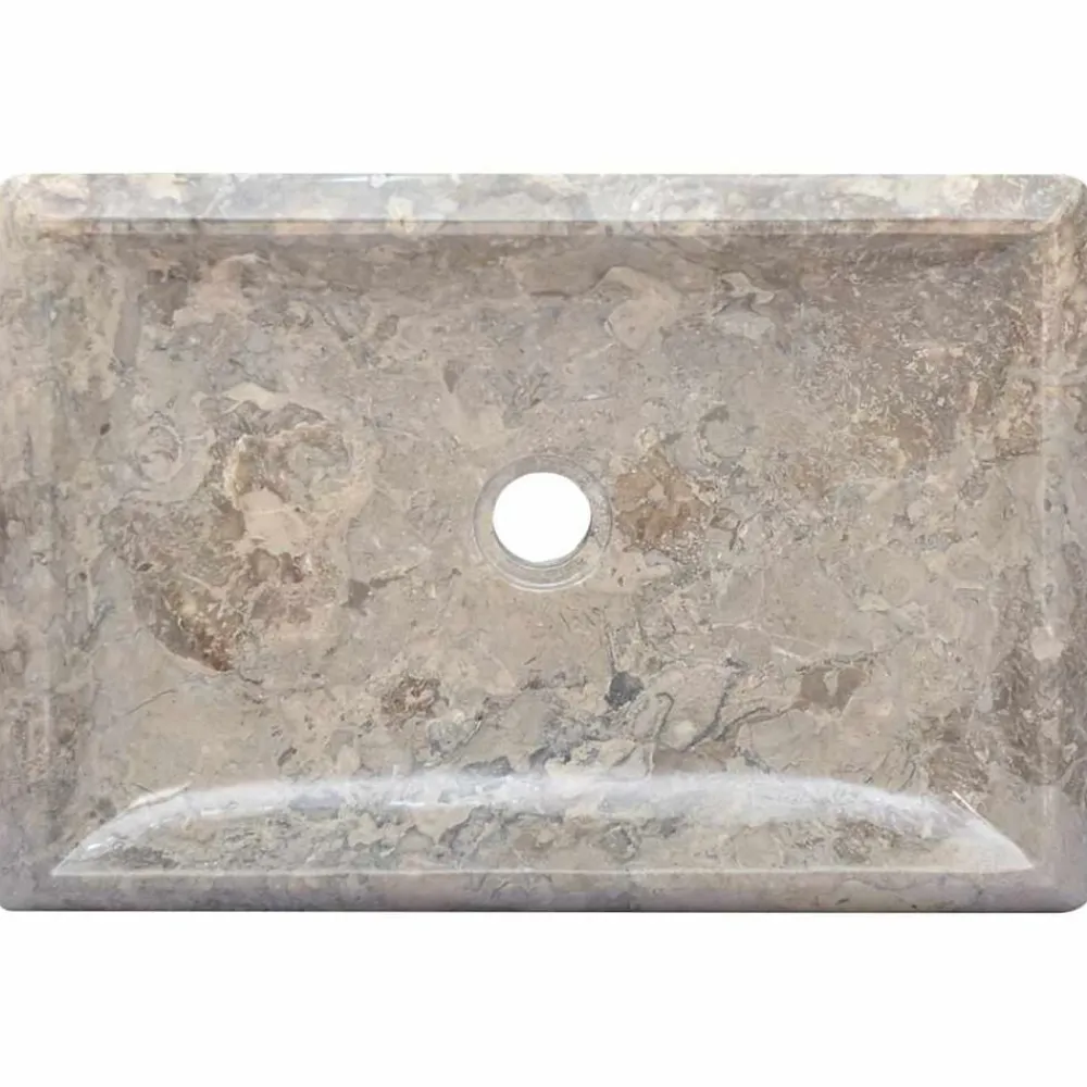 vidaXL Lavabo mármol 50x35x10 cm Gris Online