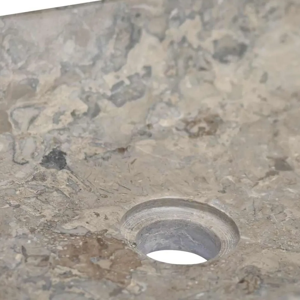 vidaXL Lavabo mármol 50x35x10 cm Gris Online