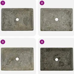vidaXL Lavabo mármol 50x35x10 cm Gris Online