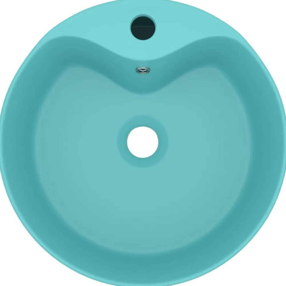 vidaXL Fontanería-Lavabo lujo con rebosadero cerámica 36x13 cm