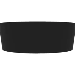 vidaXL Lavabo lujoso con rebosadero cerámica 36x13 cm Negro mate Sale