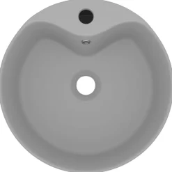 vidaXL Lavabo lujoso con rebosadero cerámica 36x13 cm gris claro mate Outlet