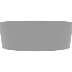 vidaXL Lavabo lujoso con rebosadero cerámica 36x13 cm gris claro mate Outlet