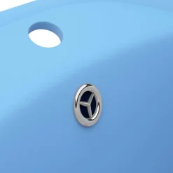 vidaXL Lavabo lujoso con rebosadero cerámica azul claro 58,5x39 cm azul claro mate Sale