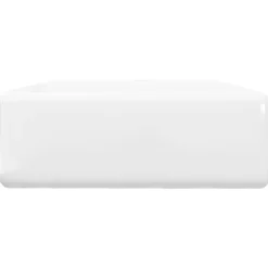 vidaXL Lavabo lujoso cuadrado cerámica orificio de grifo 41x41 cm Blanco Outlet