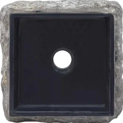 vidaXL Fontanería-Lavabo mármol 30x30x13 cm