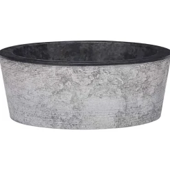 vidaXL Fontanería-Lavabo mármol Ø40x15 cm