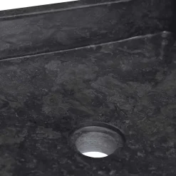 vidaXL Lavabo mármol 40x40x10 cm Negro Clearance