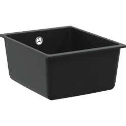vidaXL Fontanería-Lavabo 370 x 460 mm 80% Cuarzo y 20% Resina