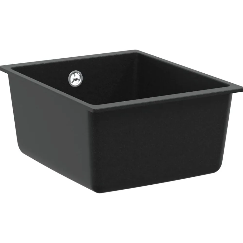 vidaXL Fontanería-Lavabo 370 x 460 mm 80% Cuarzo y 20% Resina
