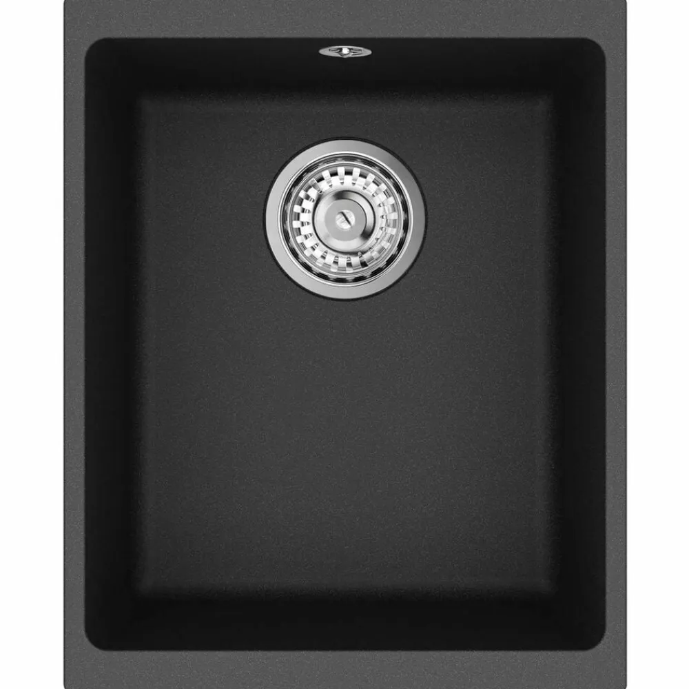vidaXL Fontanería-Lavabo 370 x 460 mm 80% Cuarzo y 20% Resina