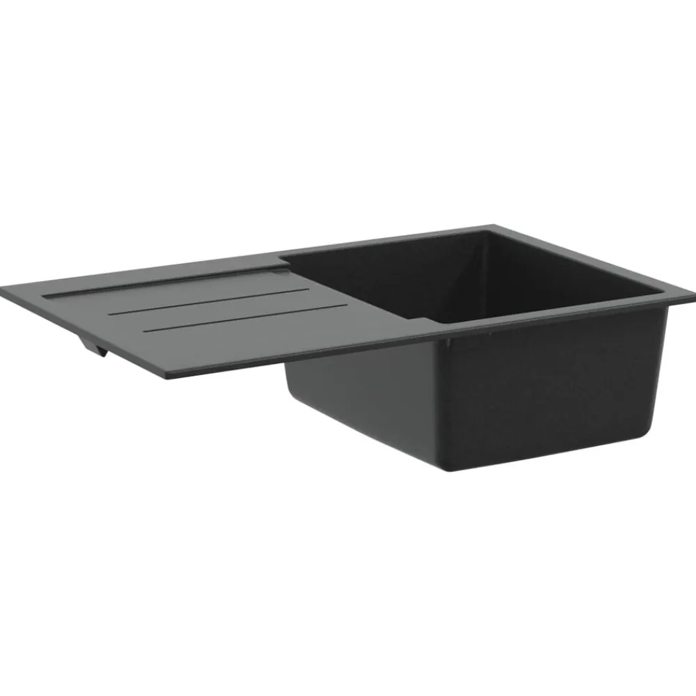 vidaXL Fontanería-Lavabo 780 x 500 mm 80% Cuarzo y 20% Resina