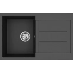 vidaXL Fontanería-Lavabo 780 x 500 mm 80% Cuarzo y 20% Resina