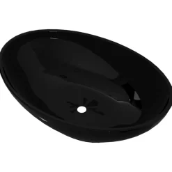 vidaXL Fontanería-Lavabo ovalado de cerámica 40x33 cm