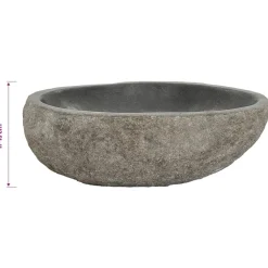 vidaXL Lavabo ovalado piedra de río (29-38)x(24-31) cm Best
