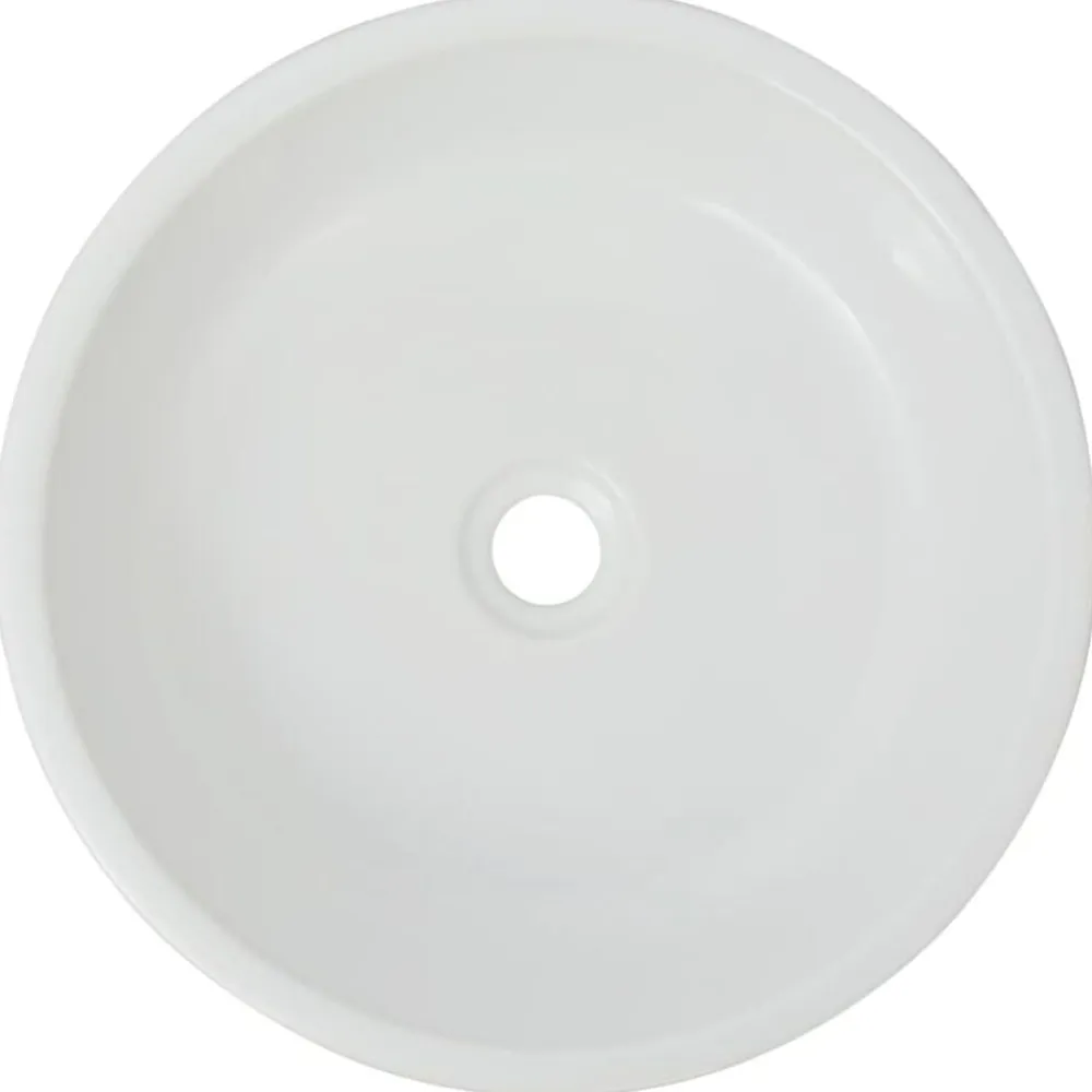 vidaXL Fontanería-Lavabo redondo de cerámica 42x12 cm