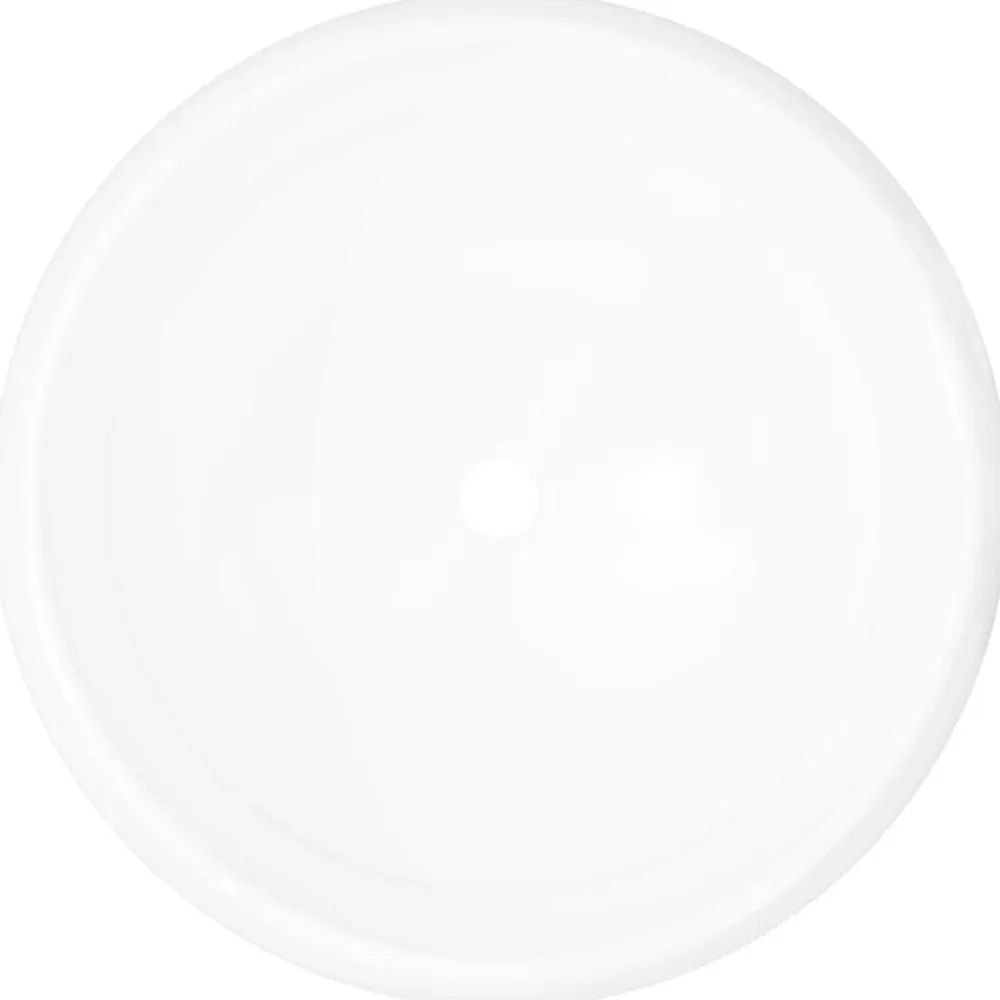 vidaXL Lavabo redondo de cerámica 40x15 cm Blanco Clearance
