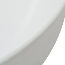 vidaXL Lavabo redondo de cerámica 41,5x13,5 cm Blanco New