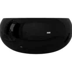 vidaXL Lavabo redondo de cerámica 40x15 cm Negro Discount