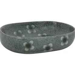 vidaXL Lavabo sobre encimera ovalado cerámica 59x40x14 cm Azul Sale