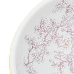 vidaXL Lavabo sobre encimera redondo cerámica blanco Φ41x14cm Amarillo Hot