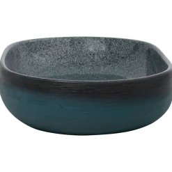 vidaXL Fontanería-Lavabo sobre encimera ovalado cerámica turquesa 59x40x14 cm