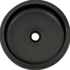 vidaXL Fontanería-Lavabo sobre encimera redondo cerámica marrón y negro Φ41x14 cm