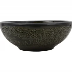 vidaXL Lavabo sobre encimera redondo cerámica Φ41x14 cm Negro Hot