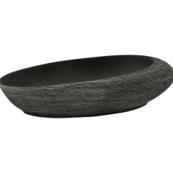 vidaXL Lavabo sobre encimera ovalado cerámica 59x40x14 cm Gris y negro New