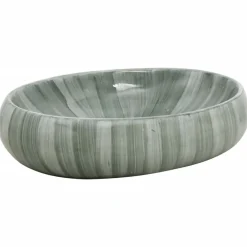 vidaXL Fontanería-Lavabo sobre encimera ovalado cerámica 59x40x15 cm