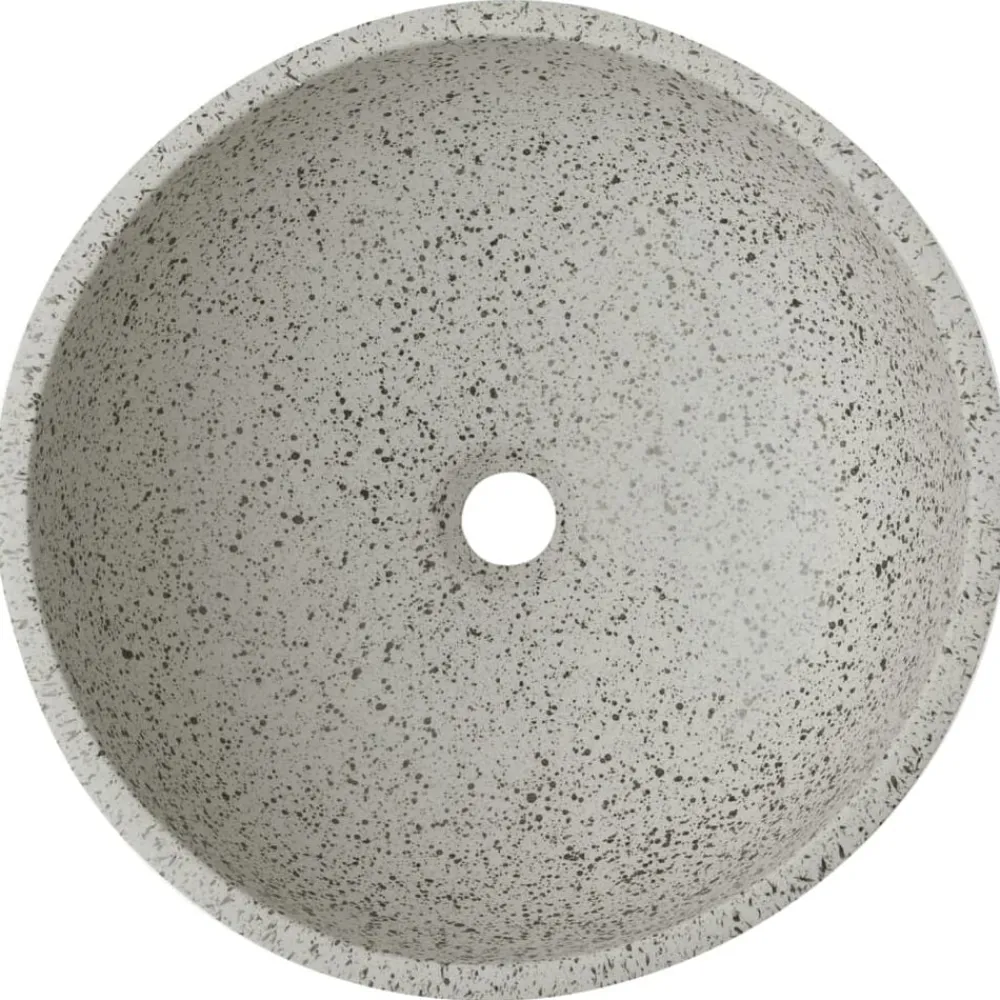 vidaXL Lavabo sobre encimera redondo cerámica gris Φ41x14 cm Gris claro Clearance