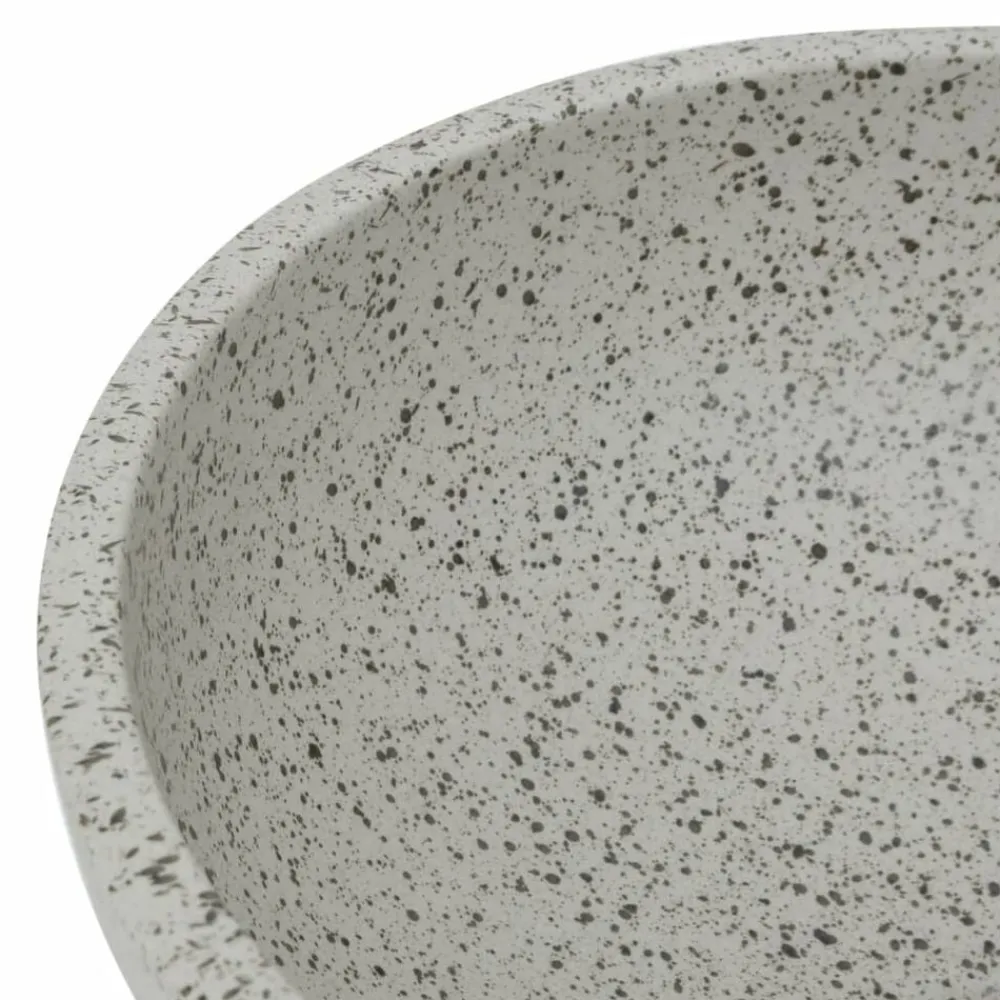 vidaXL Lavabo sobre encimera redondo cerámica gris Φ41x14 cm Gris claro Clearance