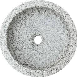 vidaXL Lavabo sobre encimera redondo cerámica Φ41x14 cm Gris