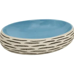 vidaXL Fontanería-Lavabo sobre encimera ovalado cerámica multicolor 59x40x15 cm