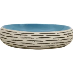 vidaXL Fontanería-Lavabo sobre encimera ovalado cerámica multicolor 59x40x15 cm