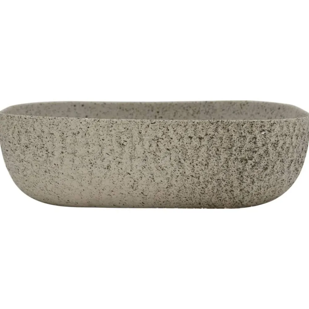 vidaXL Lavabo sobre encimera rectangular cerámica 48x37,5x13,5 cm Gris Outlet