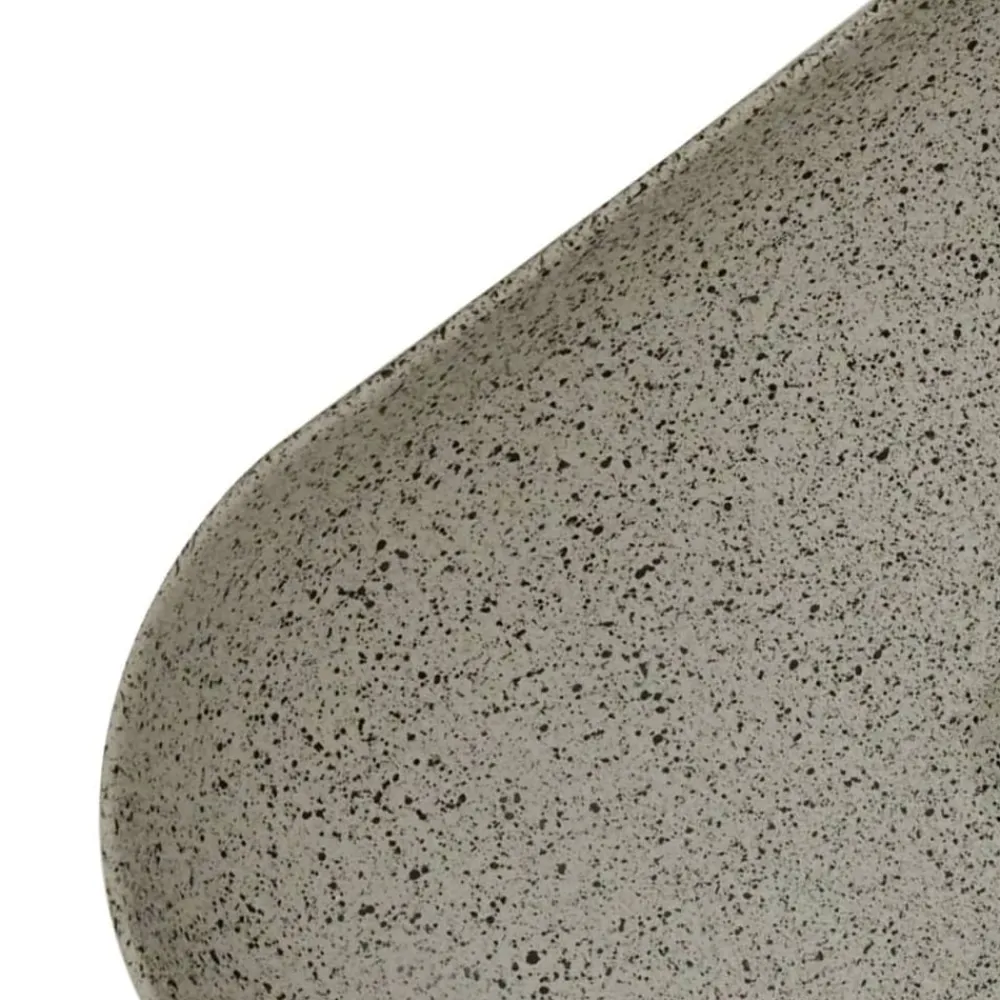 vidaXL Lavabo sobre encimera rectangular cerámica 48x37,5x13,5 cm Gris Outlet