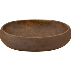 vidaXL Lavabo sobre encimera ovalado cerámica marrón 59x40x15 cm Marr&oacute;n Outlet