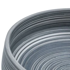 vidaXL Fontanería-Lavabo sobre encimera redondo cerámica gris Φ41x14 cm