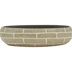 vidaXL Lavabo sobre encimera ovalado cerámica multicolor 59x40x15 cm Gris oscuro Clearance