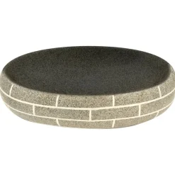 vidaXL Lavabo sobre encimera ovalado cerámica multicolor 59x40x15 cm Gris oscuro Clearance