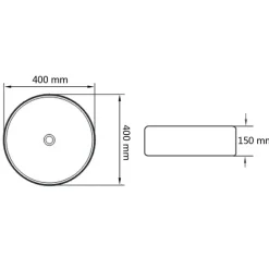 vidaXL Fontanería-Lavabo 40x15 cm cerámica