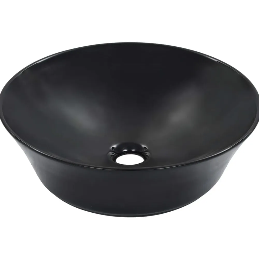 vidaXL Lavabo 41x12,5 cm cerámica Negro Clearance