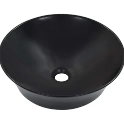 vidaXL Lavabo 41x12,5 cm cerámica Negro Clearance