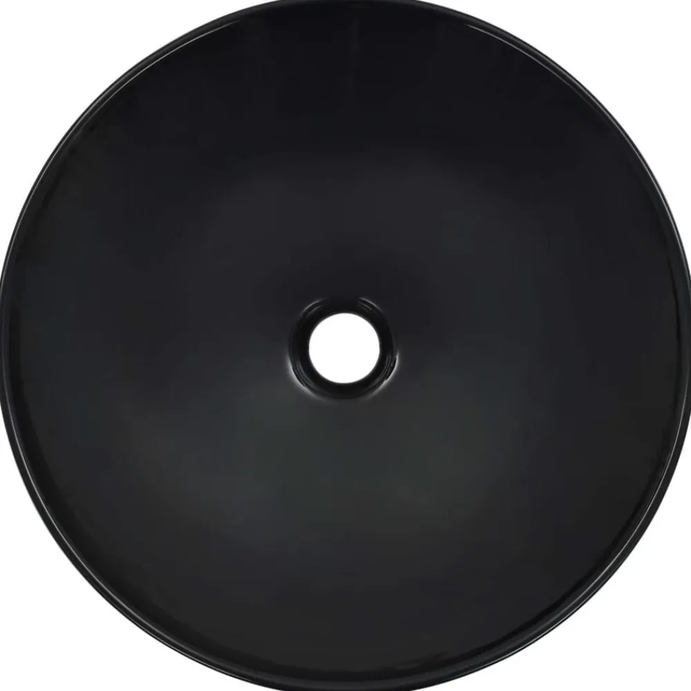 vidaXL Lavabo 41x12,5 cm cerámica Negro Clearance