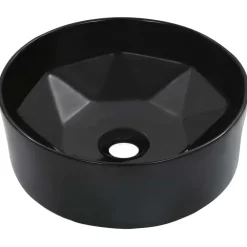 vidaXL Lavabo 36x14 cm cerámica Negro New